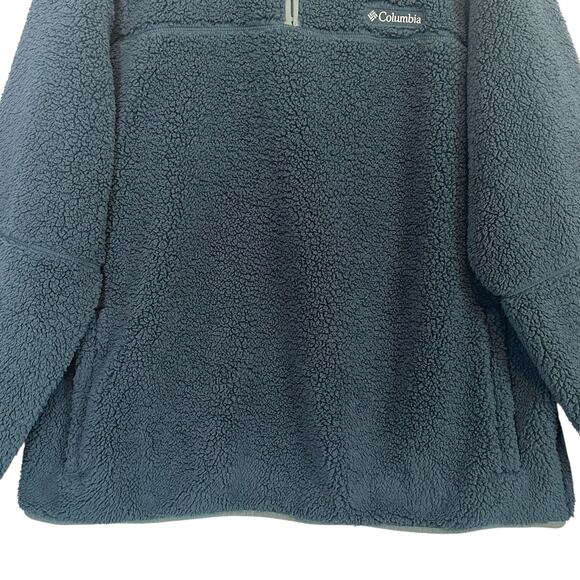 Columbia Mens Rugged Ridge II Sherpa Pullover Hoodie XXL 3/4 Zip Outdoor Fleece - Picture 3 of 14